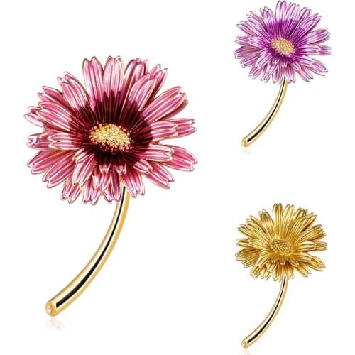 Enamel Daisy Pins Summer Fashion Brooch Women And Men Unisex Brooches Sunflower Accessories