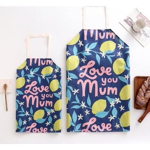 Lemon Parent-Child Apron Linen Aprons For Men Women Children Painting Bibs Kids Adult Durable Cleaning Tools Sleeveless Apron