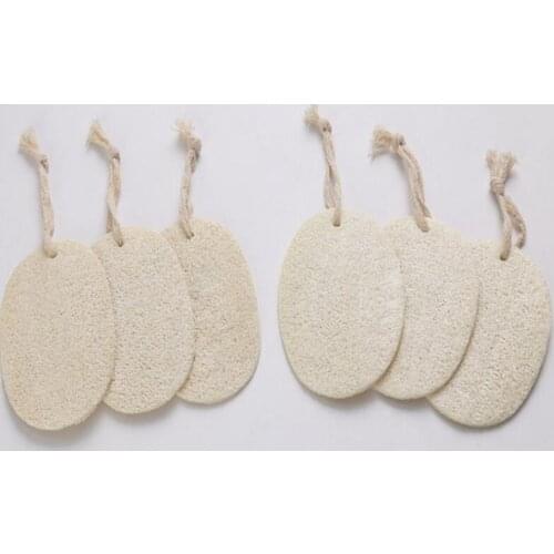 Natural Loofah Sponge Bath Shower Body Exfoliator Scrubber Pads With Hanging Cotton Rope Free Shipping LX7388