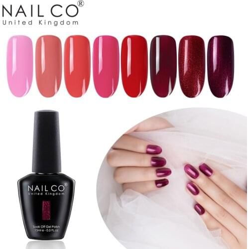 NAILCO Red Series Gel Polish Soak Off esmaltes permanentes de uv y led Enamel Gel Polish 15ml UV Gel Nail Polish Lacquer Varnish