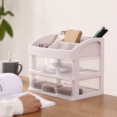 Multilayer Drawer Storage Box Dustproof Jewelry Makeup Organizer Clear Desktop Display Box For Diy Tools Stationery Organizer