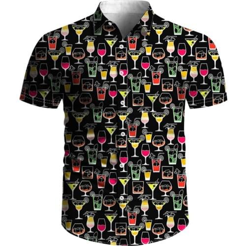 The most fashionable Hawaiian fine dyed cloth shirt mens casual shirt 3D printed beach hip hop shirt