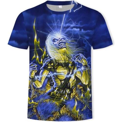 2021 New 3D Printed Rock Band MenS Horror T-Shirt, Fashion, Street And Hip Hop Style Oversized Top