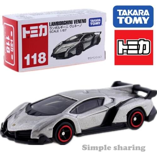 Lamborghini Veneno Model Kit Takara Tomy Tomica No.118 Car Toy 1:67 Miniature Diecast Baby Toys Collectibles funny kids dolls