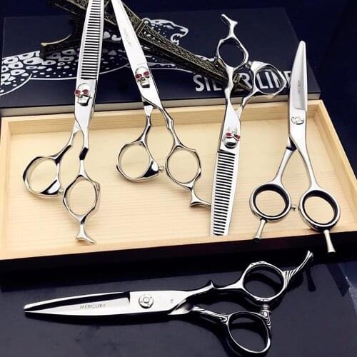 6 Professional Hair Salon Structure Scissors Set Cutting Barber Haircut Thinning Shear Scissors Hairdressing Hair Tools Scissors