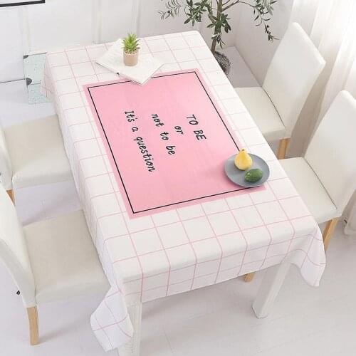 2021New Pink Tablecloth Kitchen Dining Table And Chair Covers Of The Same Style