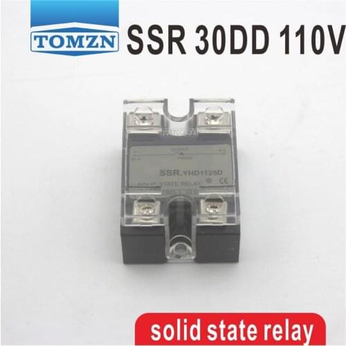 30DD SSR Control voltage 3~32VDC output 5~110VDC DC single phase DC solid state relay