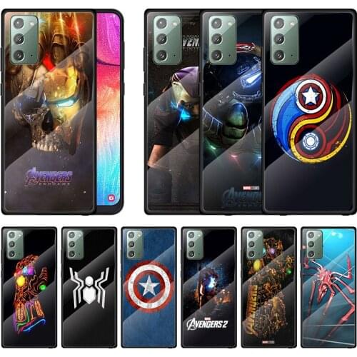 Marvel Infinity Gauntlet Logo For Samsung Note 20 10 9 8 Ultra Lite Plus A70 A50 A40 A30 A20 A10 Tempered Glass Phone Case