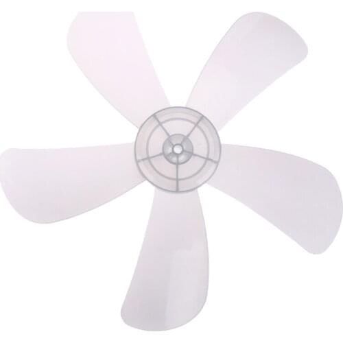 16 Inch Household Plastic Fan Blade Five Leaves With Lid Nut For Standing Pedestal Table Fan Fanner General Accessories