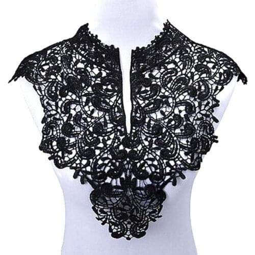 Fake Collar Embroidery Handmade Clothing Women Adult Lace Floral Detachable Fake Collar False Collar Top Clothes Decoration