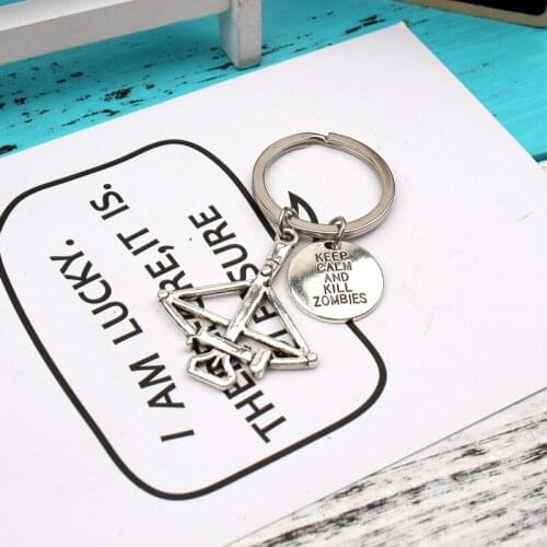 New Fashion KeychainThe Walking Dead Pendants DIY Men Jewelry Car Key Chain Ring Holder Souvenir For Gift Keep calm and kill