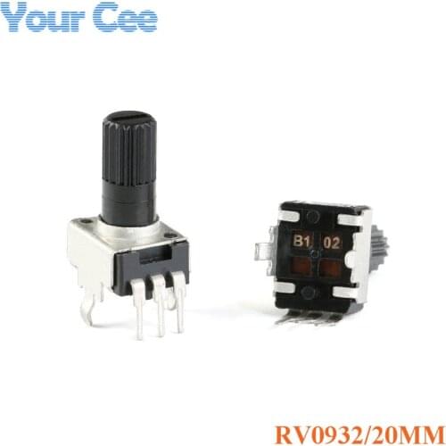 10pcs RV0932 Potentiometer Adjustable Handle 20MM Round Shaft 1K/102 5K/502 10K/103 50K/503 100K/104 WH09 0932