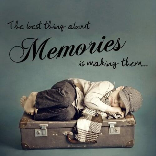 The Best Thing About Memories is Wall Sticker Nursery Bedroom Family Love Quote Wall Decal Children Room Living Room Vinyl