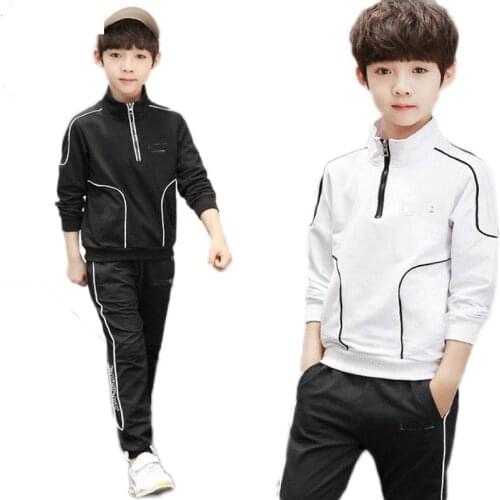 Spring Autumn Boys Clothing Set 2021 Kids Tracksuit Long Sleeve Sweatshirts+pants Clothes Sets For Teenager Sports Suits 4-12t