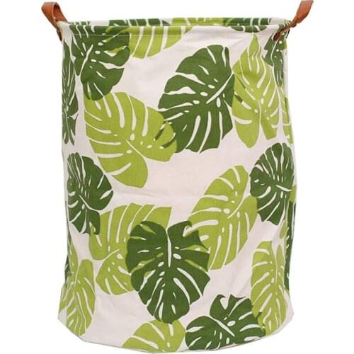 Collapsible Laundry Basket Canvas Laundry Hamper with Handles Foldable Bucket for Storage Bins,Kids Toys,Clothes