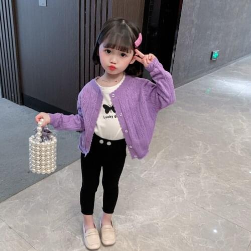 Girls Sweater Babys Coat Outwear 2021 Solid Thicken Warm Winter Autumn Knitting Casual Cardigan Top Cotton Childrens Clothing