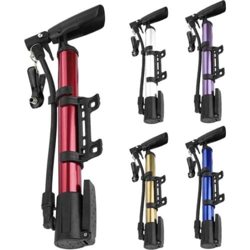 Bike Pump Football Aluminium Alloy American British Valve Portable Cycling Air Pump Inflator Valve MTB Bike Tire Bicycle Pump