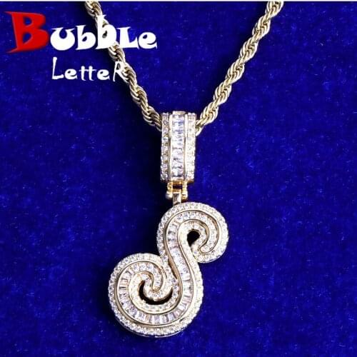 Letter Jewelry Women’s Cursive Baguette initial Pendant