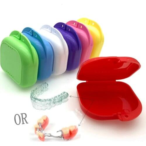1pc Denture Bath Box Case Dental False Teeth Appliance Container Storage Boxes Dental Oral Care
