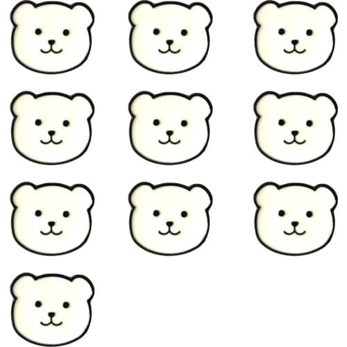 10PCS/Set Wish Pin Vintage Enamel Brooches For Women Cute White Bear Pins For Backpacks Hat Shirt Jewelry Gift Scarf Buckle