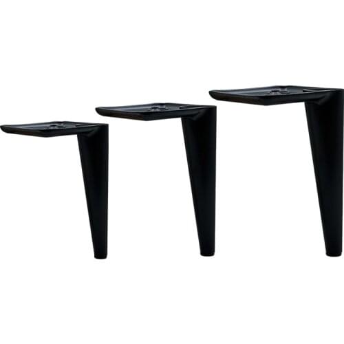 13cm 15cm Stylish black cone furniture legs rubber pad cabinet feet chair foot for Table Sofa Bed Non slip Support Hardware