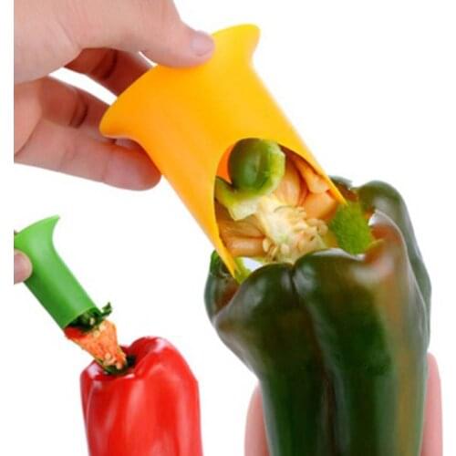 2 pcs/set Kitchen Gadgets Pepper Tomato Corers Fruit Vegetable Core Remover Tools 2 In 1 Pepper Seeded Remover Device