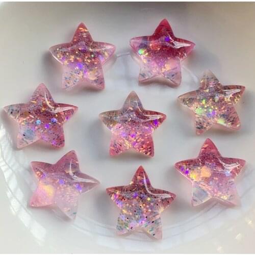 20mm Star Shape Rhinestone colorful Crystal Resin Strass Flatback Rhinestones Clothes Accessories diy decoration 20pcs -HR40