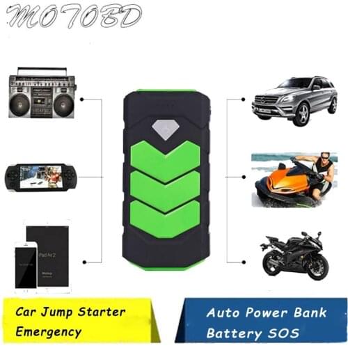 20000mah Super Capacity Multi-Function 12V Car Jump Starter 2USB Power Bank SOS Lights Car Battery Charger Red Green Yellow