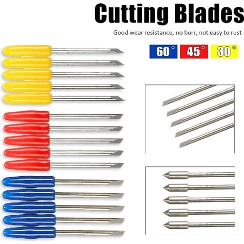 5pcs 30/ 45/ 60 Degree Vinyl Cutter Engraving Machine Blades Cutter For Graphtec CB09 Vinyl Cutter Plotter Handle