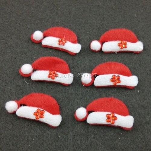 50pcs 5.5CM PB56 Circles Eco-friendly Cute DIY Accessories Jewelry On Wall Decoration Materials With Christmas hat shape