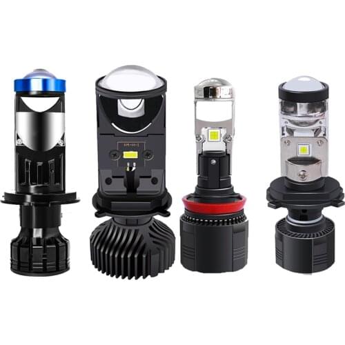 H7 LED Mini Projector Lens H4 LED Hi/Low Beam LED 27mm H4 Car LED Headlight Bi-LED H8 H11 HB3 HB4 9005 6000K 8000LM Auto 12v