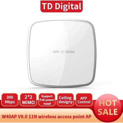 IPCOM W40AP Wireless AP Indoor Ceiling AP 11n 300Mbps Wireless Wifi Access Point PoE Wifi Repeater Whole Coverage