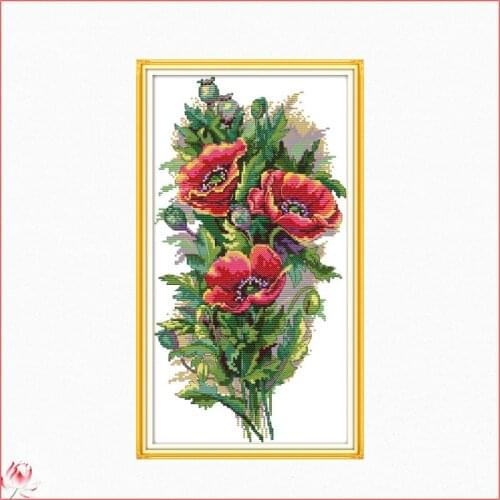 A Bunch Of Flowers Home Stamped Cross Stitch Kits Handmade Embroidery 11CT 14CT Counted Printed Needlework Decoration Painting