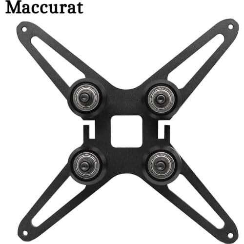 Maccura METAL Black 180*180 Hotbed Y Carriage Plate With Pulley For 180 3D Printer Heated Bed 2040 2020 Aluminum Profile