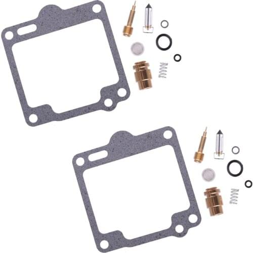 Motorcycle 2 Sets Carburetor Repair Rebuild Kit Float Bowl Gasket Fit for Yamaha XV750 Virago XV1100 1988-1994 1995 1996 1997