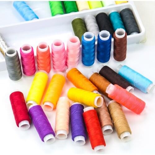 39-color Household Sewing Machine Thread Needle Thread Color Polyester Thread Set Sewing Tool Large-capacity Hand Suture Box