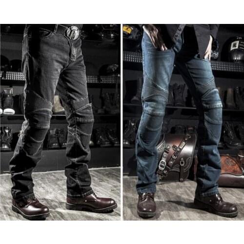NEW Hot Selling Komine Motorcycle Casual Mens Running Street Cycling Jeans With Protective Gear Knee Pads