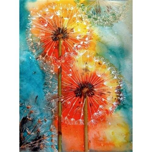 Full Square/Round Drill 5D DIY Diamond Painting "Dandelion" Embroidery Cross Stitch Mosaic Home Decor Gift new hot