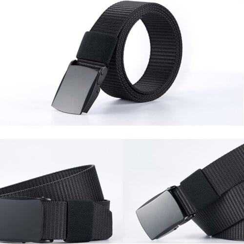 Men and women Sports outdoor canvas belt male automatic buckle young students nylon smooth buckle leisure designer belts