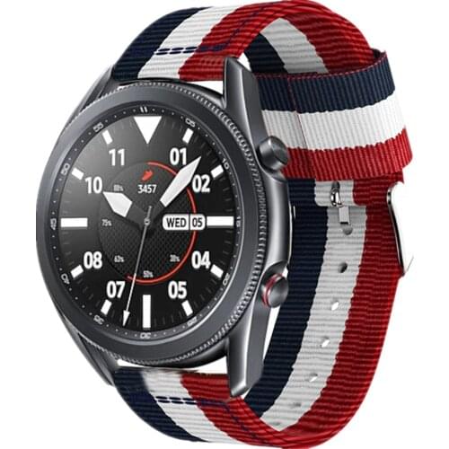 For Samsung Galaxy Watch 4 Classic 46mm/Active 2 40mm 44mm Band Nylon 20mm 22mm Sport Strap for Samsung Gear S3 Classic Frontier
