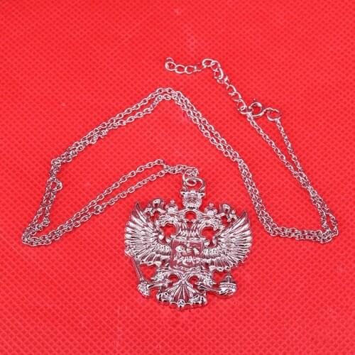 Russian Coat of Arms Double Headed Eagle Necklace Emblem of Russia Pendant