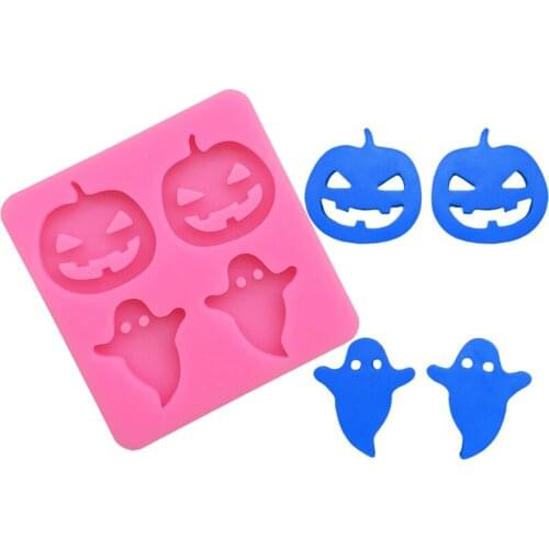Halloween Ghost Jack-o-lanterns Silicone Cake Baking Mold Sugarcraft Chocolate Cupcake Resin Tools Fondant Decorating Tools
