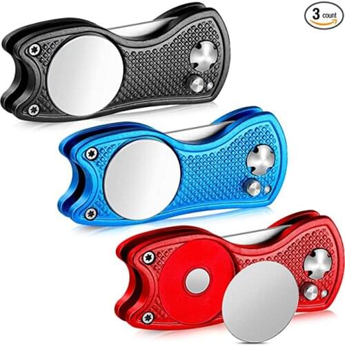 Mini Foldable with Golf Ball Tool Marker Pitch Cleaner Golf Pitchfork Golf Accessories Putting Green Fork