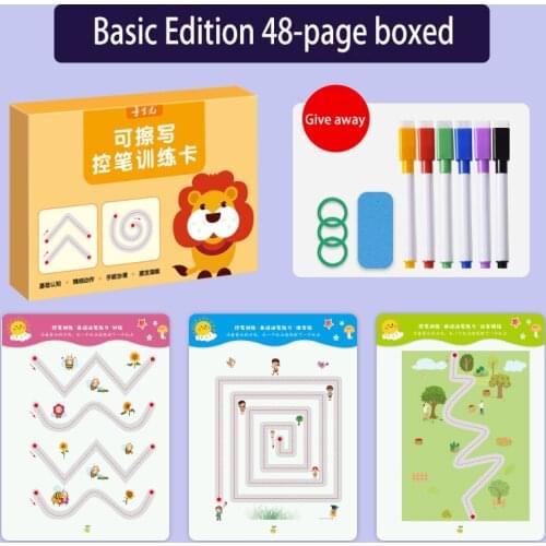 Reusable Pen Control Practice Copybook Calligraphy Practice Book Apprentissage Enfant A Copybook Used For Pen Control Training