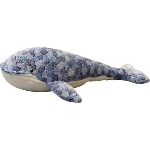 1 Pcs Soft Whale Plush Hugging Pillow Blue Whale Stuffed Animals Toy Plushie Animal Doll Kids Gifts