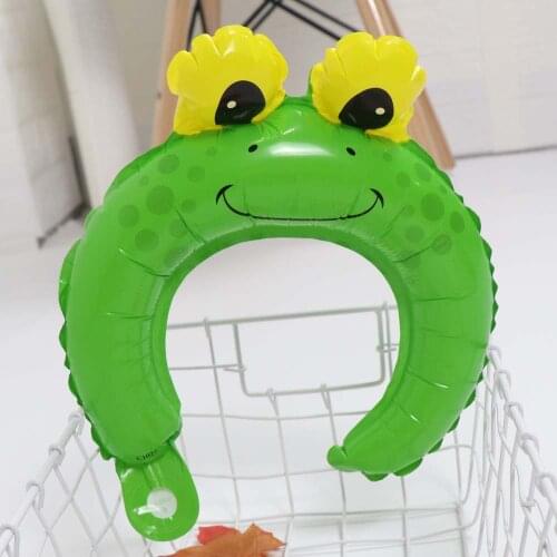 10pcs Cute Animal Headband Foil Balloon Frog Panda Fox Baby Shower Happy Birthday Wedding Party Decoration