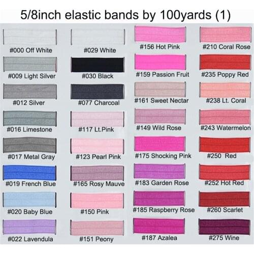 106 Colors Nylon spandex 5/8 '' FOE headbands Girl Hair Accessory FOE headband hairband elastic by 100yards