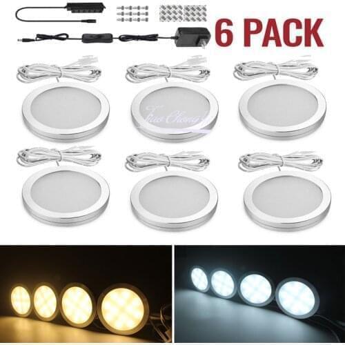 12V 6LED cabinet light 2W with led power adapter indoor lighting for under kitchen cabinet Home wardrobe Showcase lamp decor
