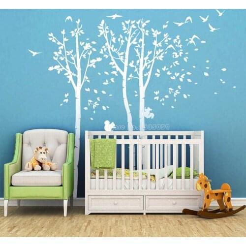 190cm*180cm Forest Wall Stickers For Living Room Tree Branch Wall Decals Birds Art Decoration Kids Room Mural Wallpaper LL948