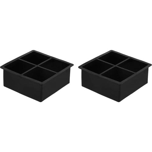 2pcs Silicone Ice Grid Food Grade Silicone Ice Grid Four Grid Square Ice Mold Silicone 4 Grid Combination Ice Grid